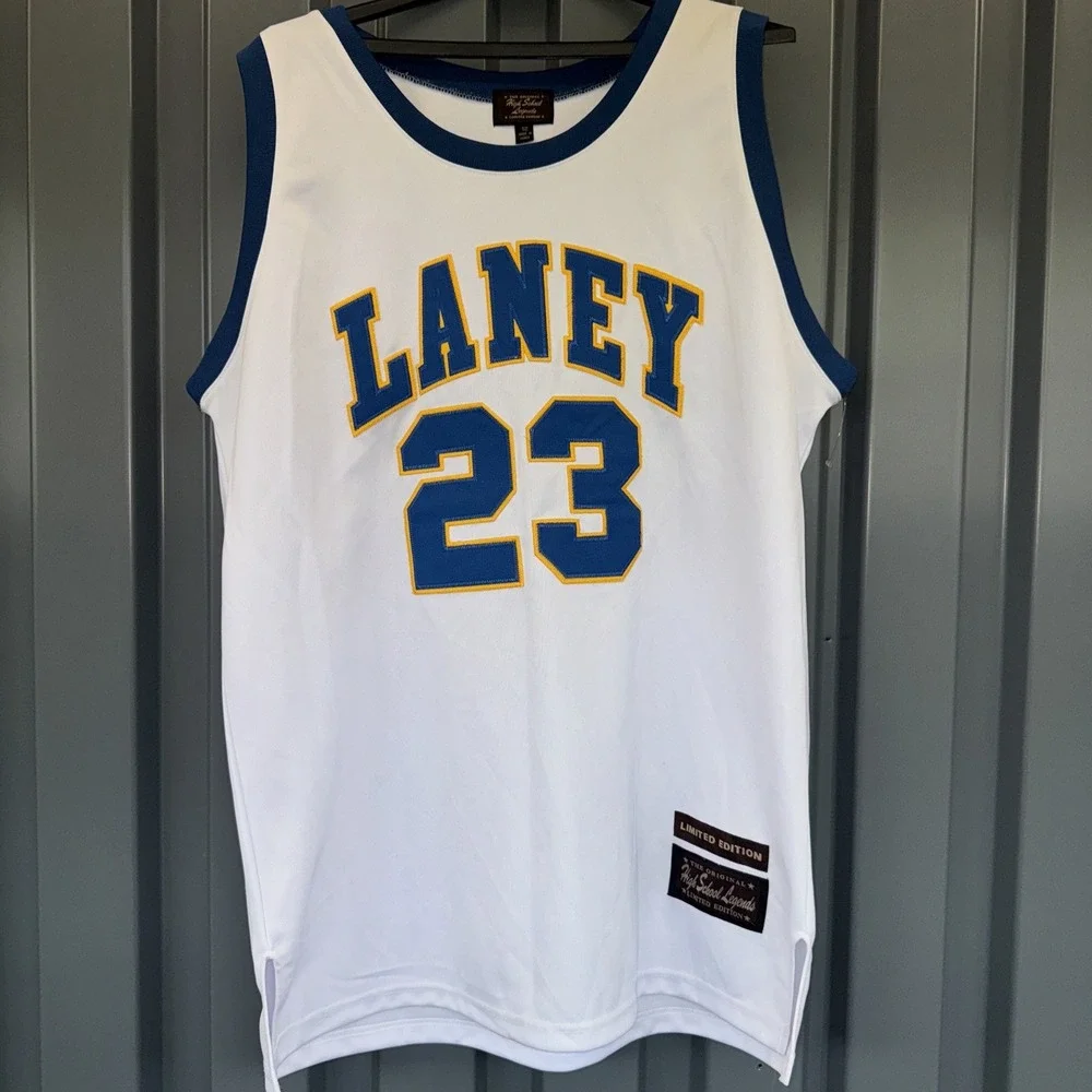 Vintage Laney High School Michael Jordan #23 Sewn Basketball Jersey White Size52